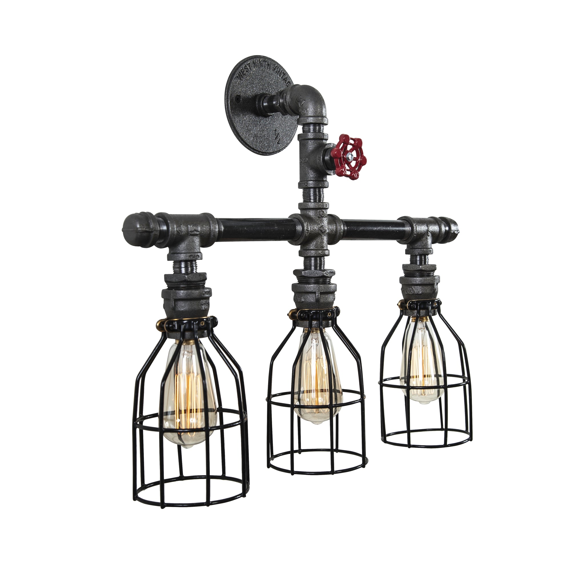 Vanity Pipe Light Triple - West Ninth Vintage