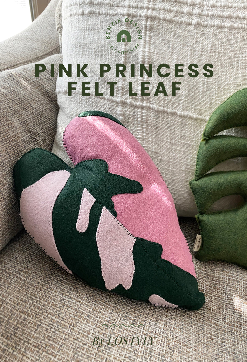 Pink princess felt leaf tutorial