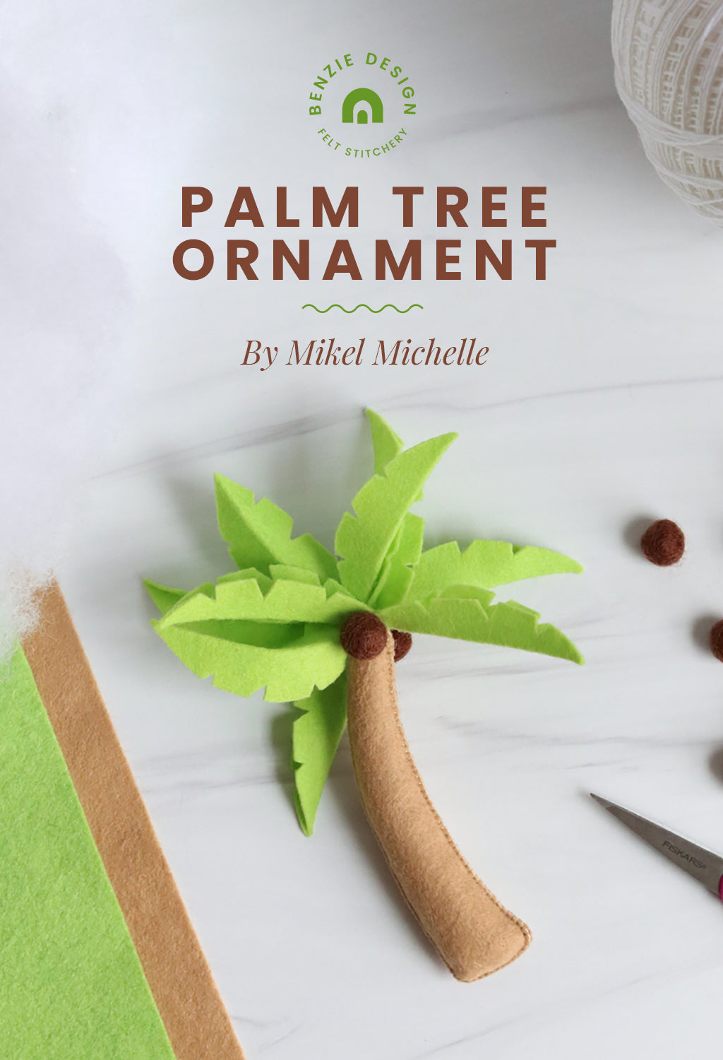 Felt palm tree ornament tutorial