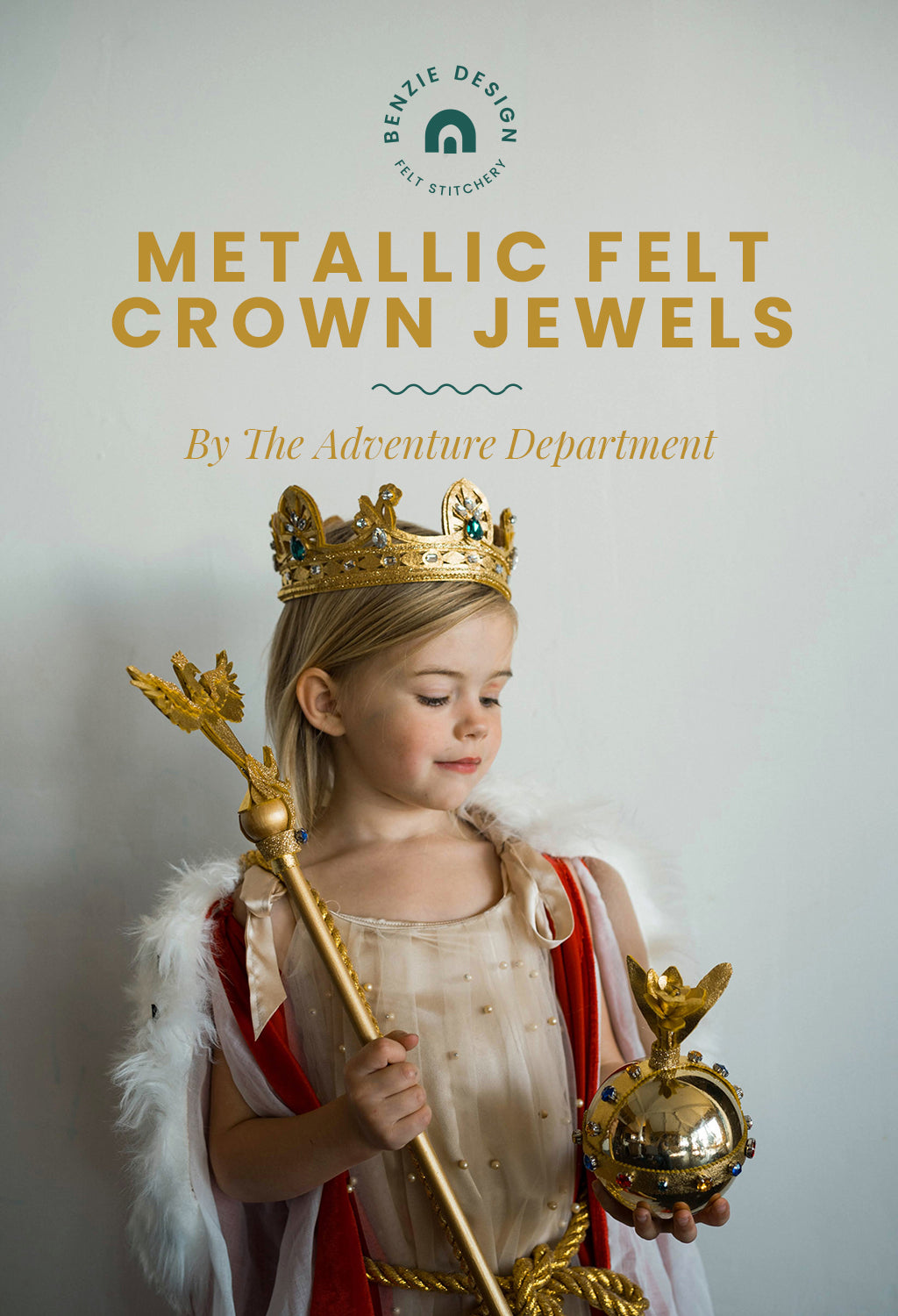 Metallic Felt Crown Jewels Halloween Costume Tutorial