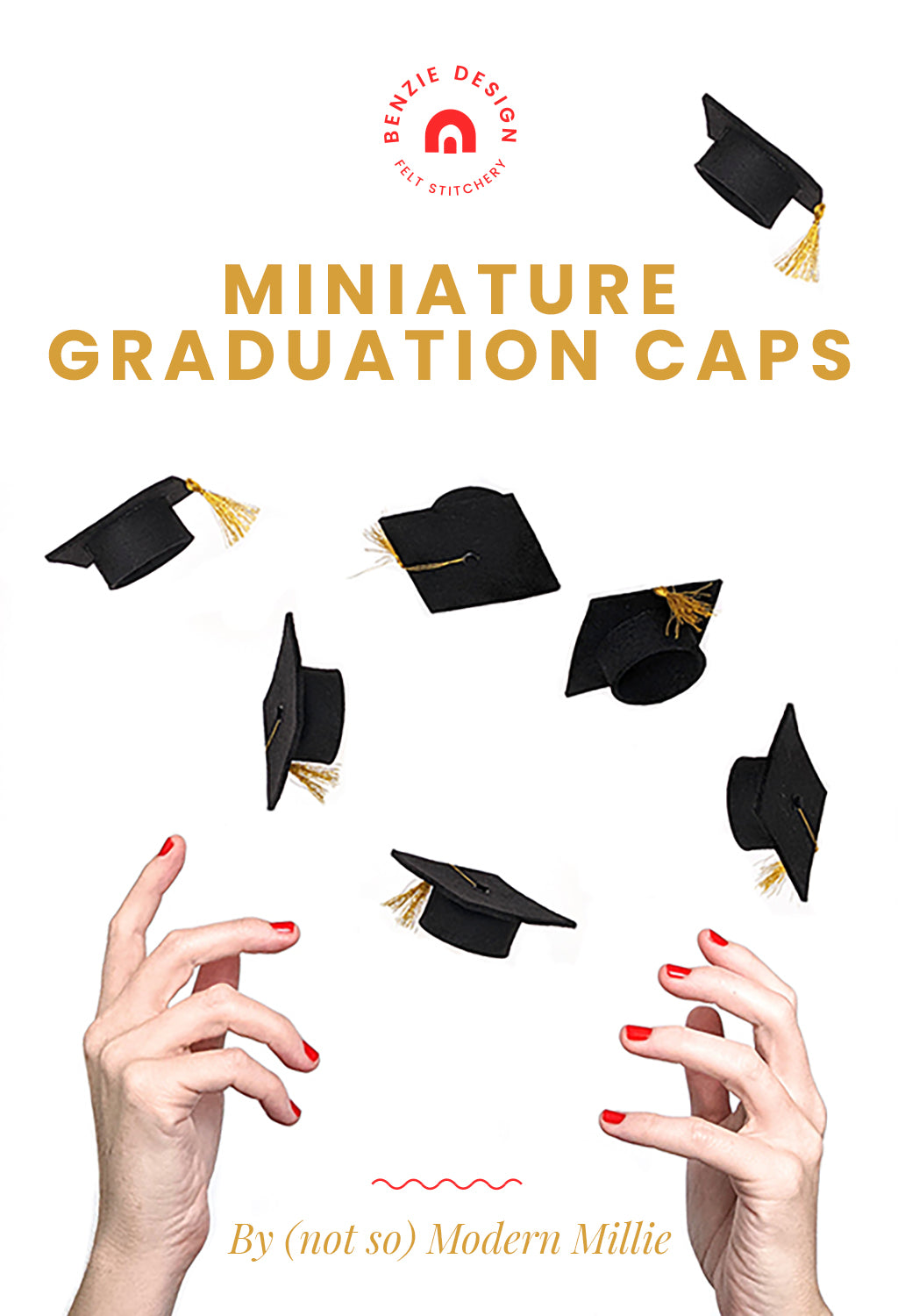 Felt Miniature Graduation Caps tutorial