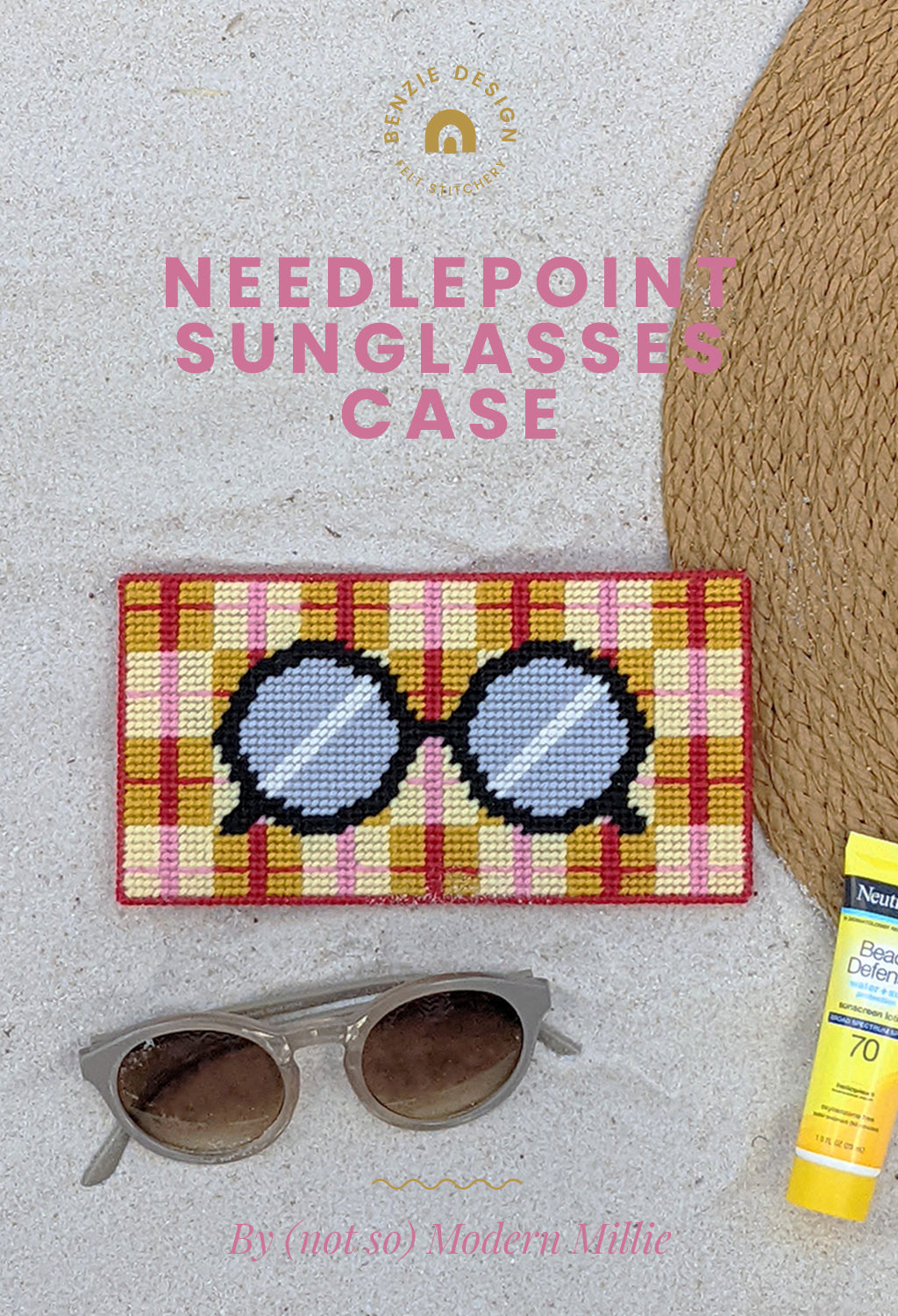 Needlepoint Sunglasses Case tutorial
