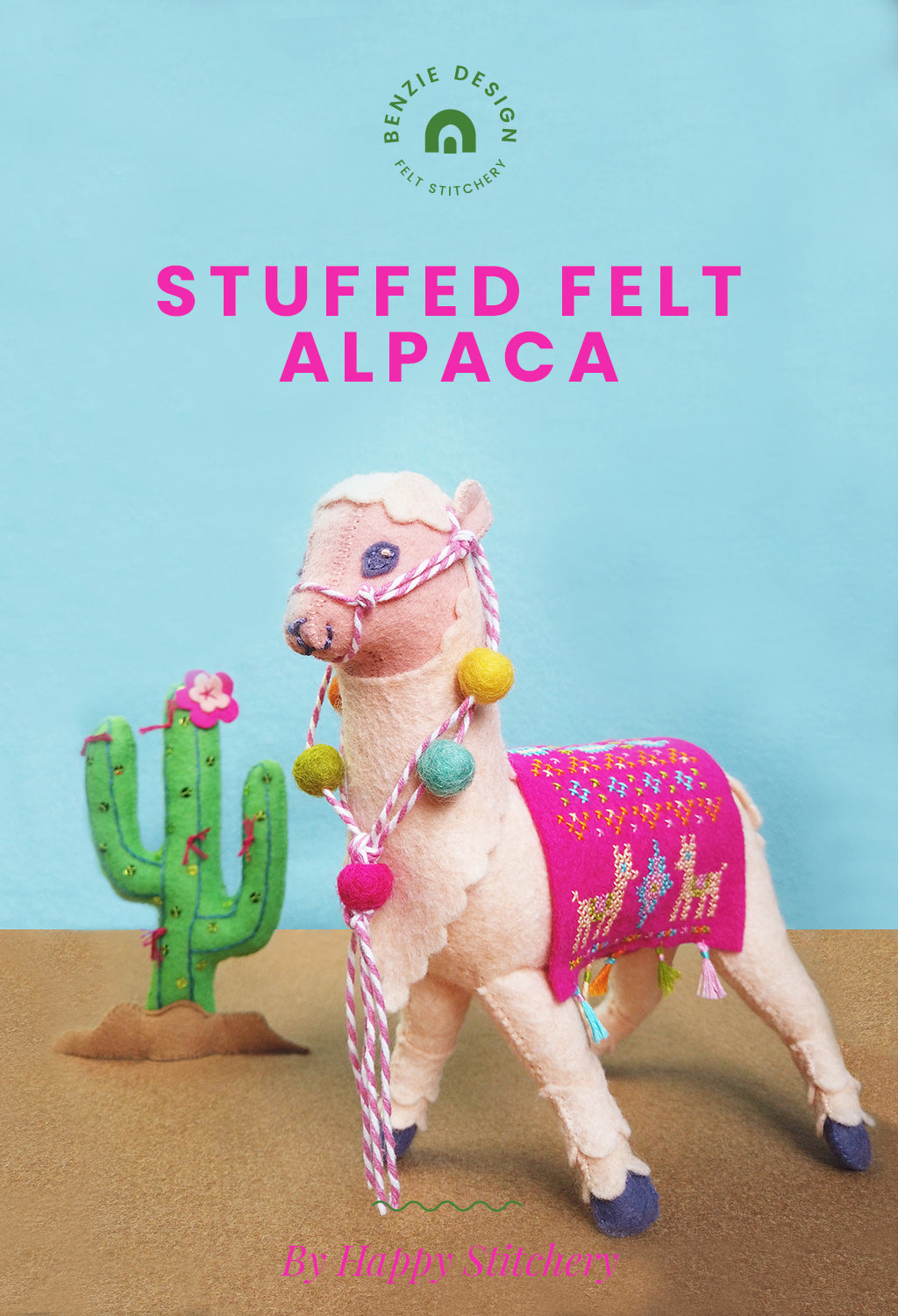 Stuffed Felt Alpaca tutorial