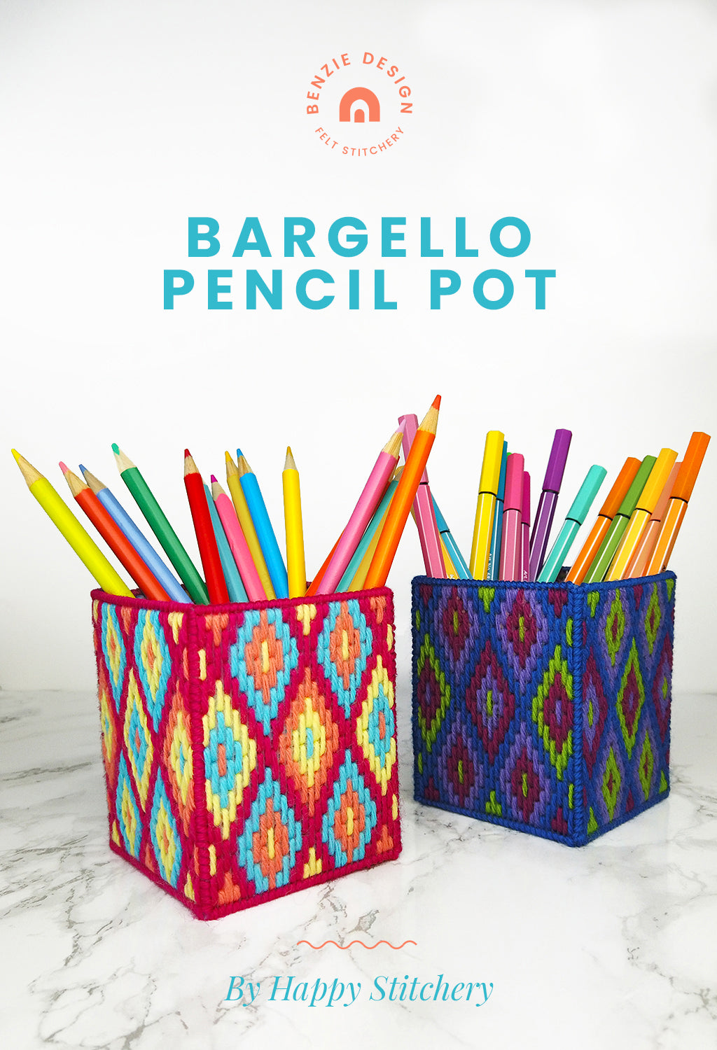 Bargello Pencil Pot tutorial