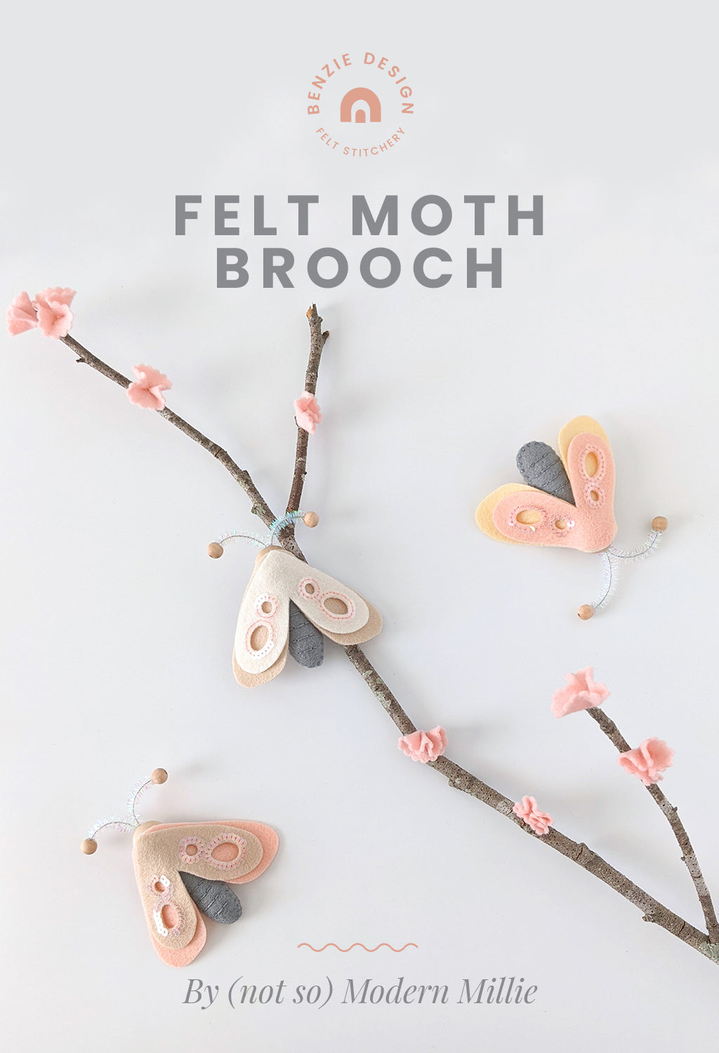 Felt Moth Brooch Tutorial