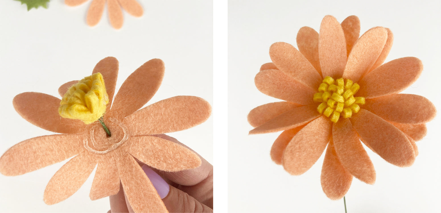 Adding petals to new daisy stem