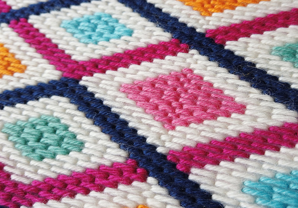 Finished detail from Bargello wall hanging