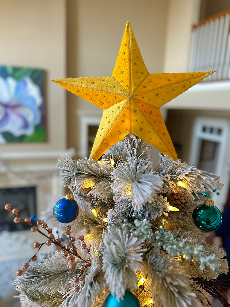 Finished star tree topper