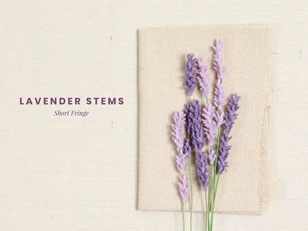 Using short fringe die to make floral lavender