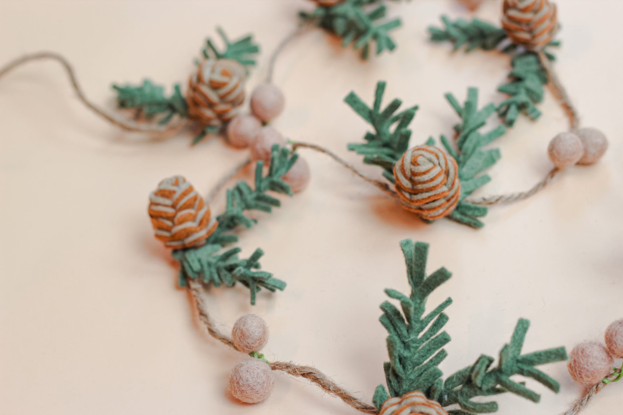 Felt Pinecone Garland Step 10