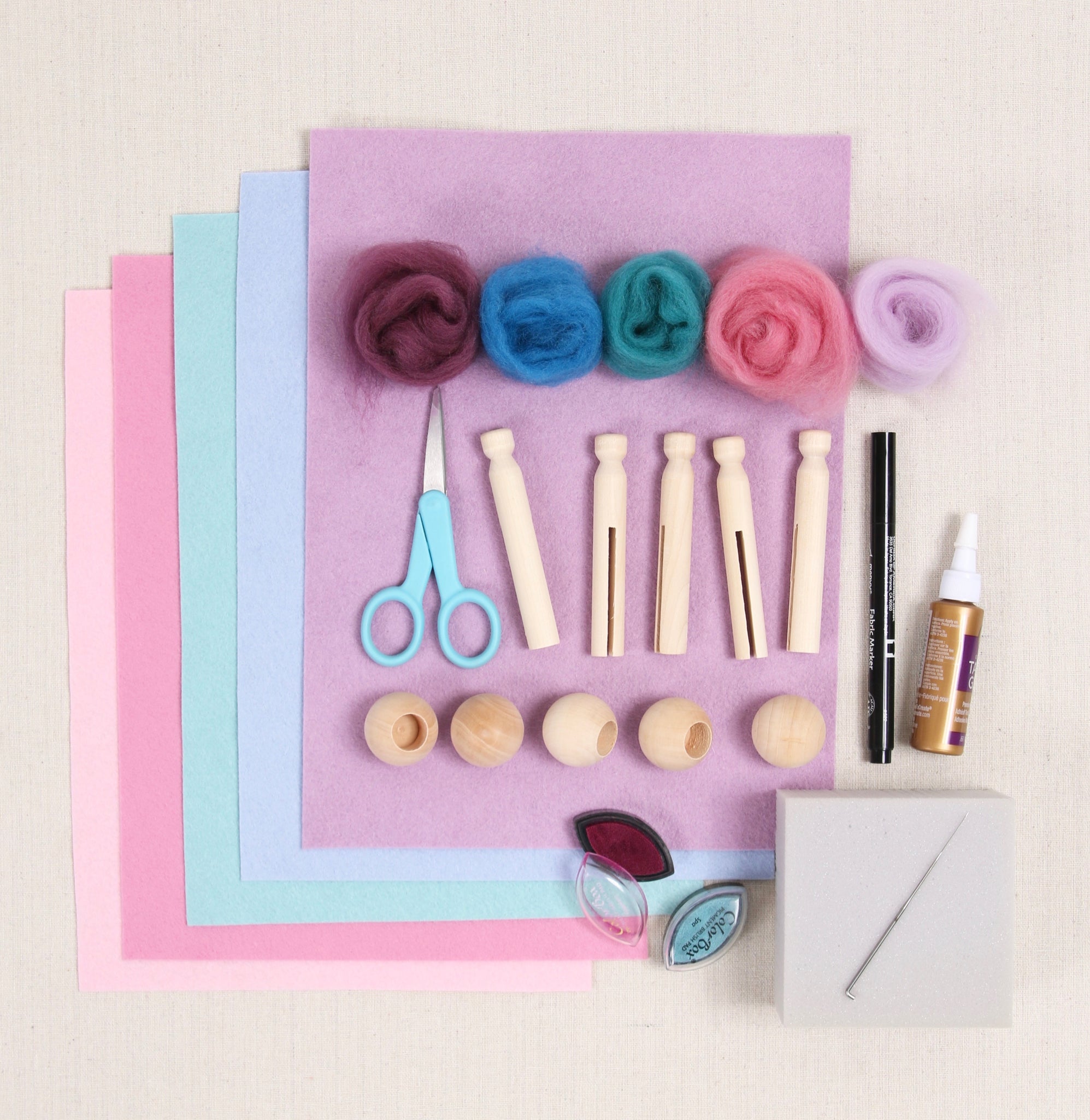 felt supplies for dolls