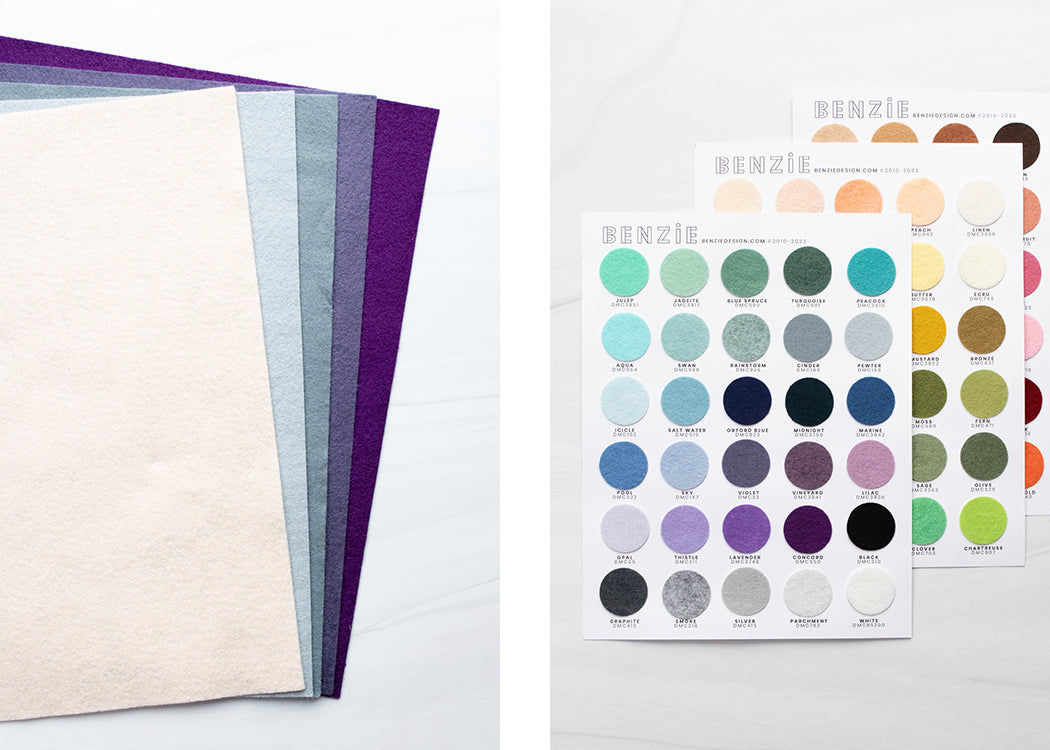New felt colors and swatch charts