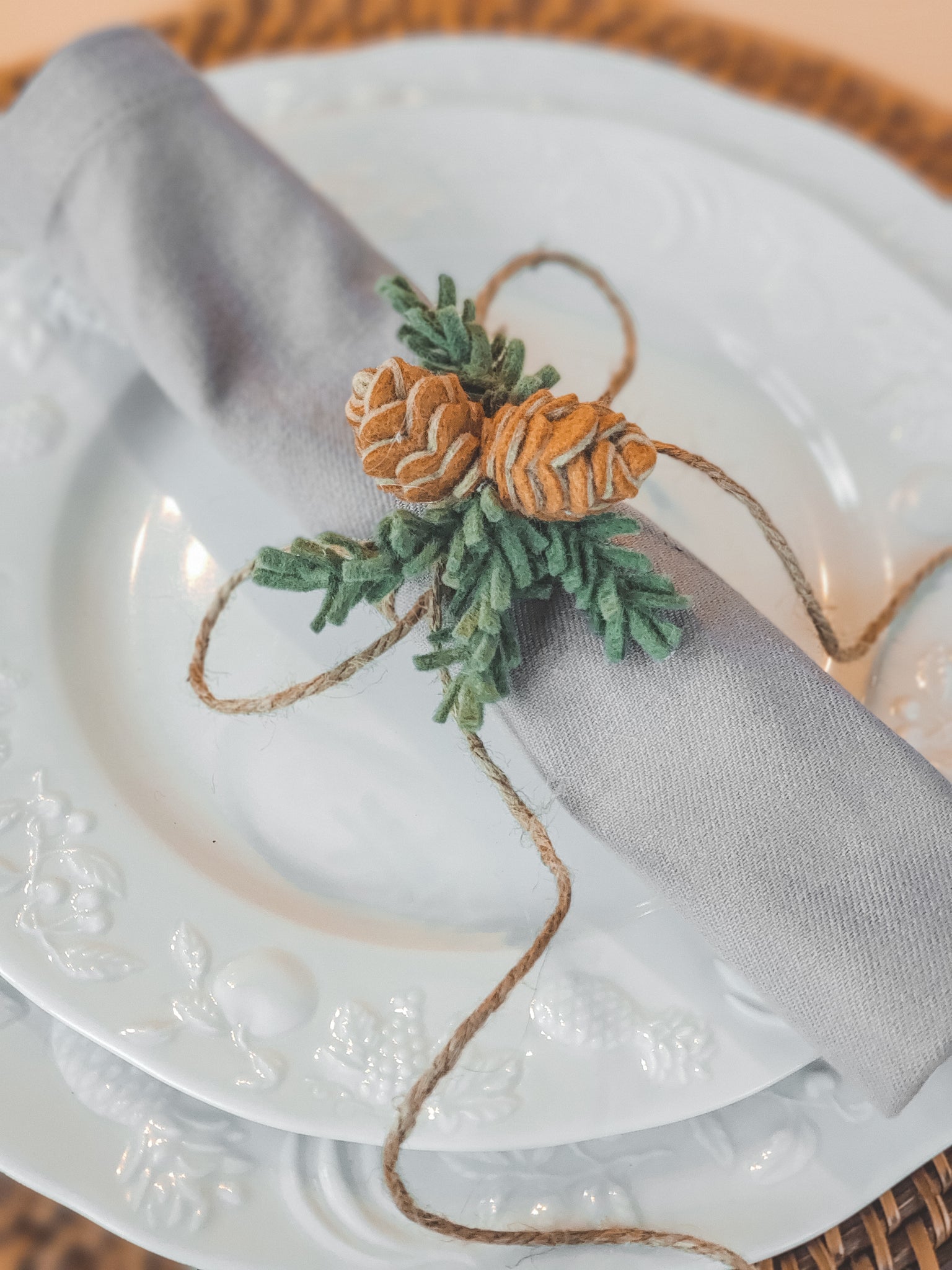 Making a Felt Pinecone Napkin Holder