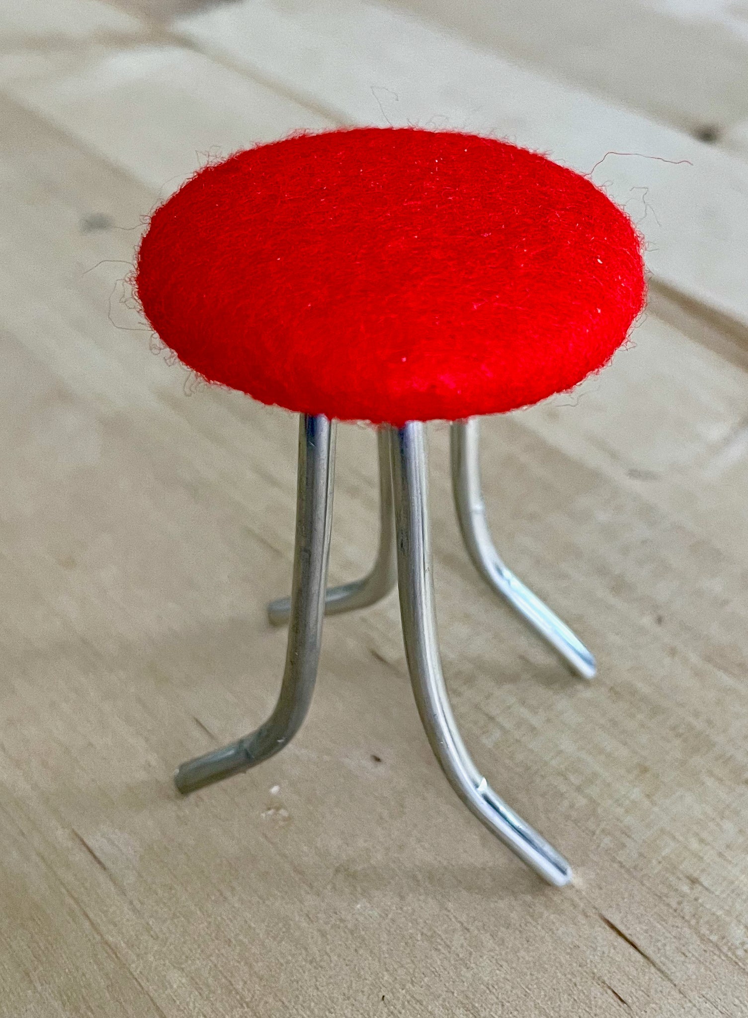 Miniature button and wire stool
