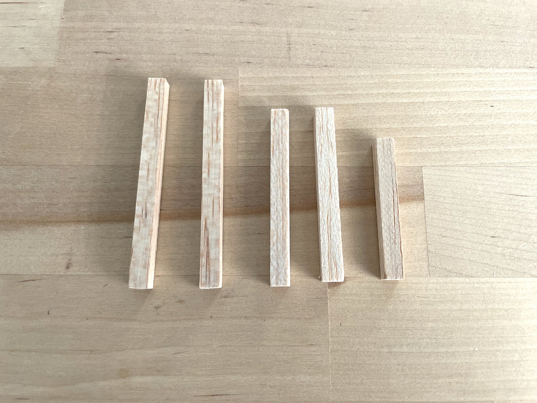 Balsa wood window pieces