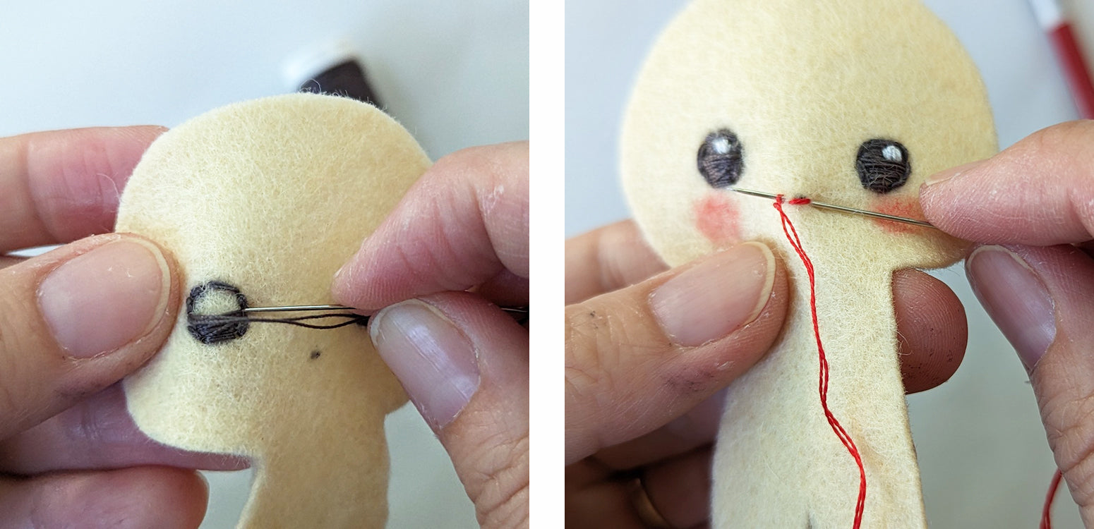 Stitching face on Pumpkin