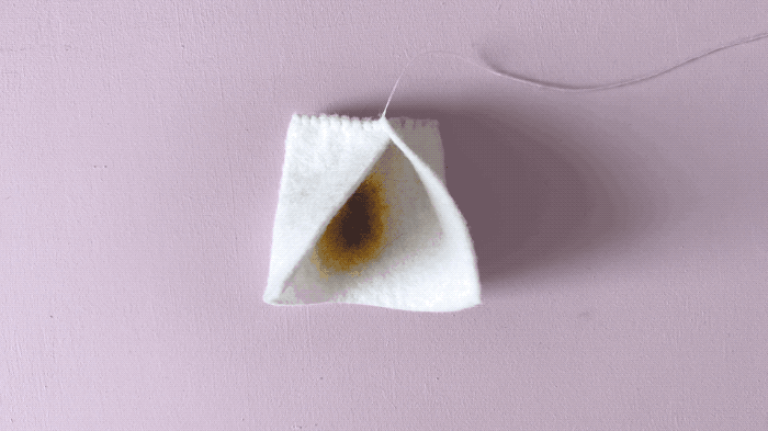 Finishing the felt marshmallow