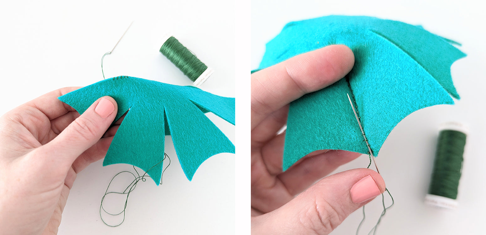 Stitching umbrella dome
