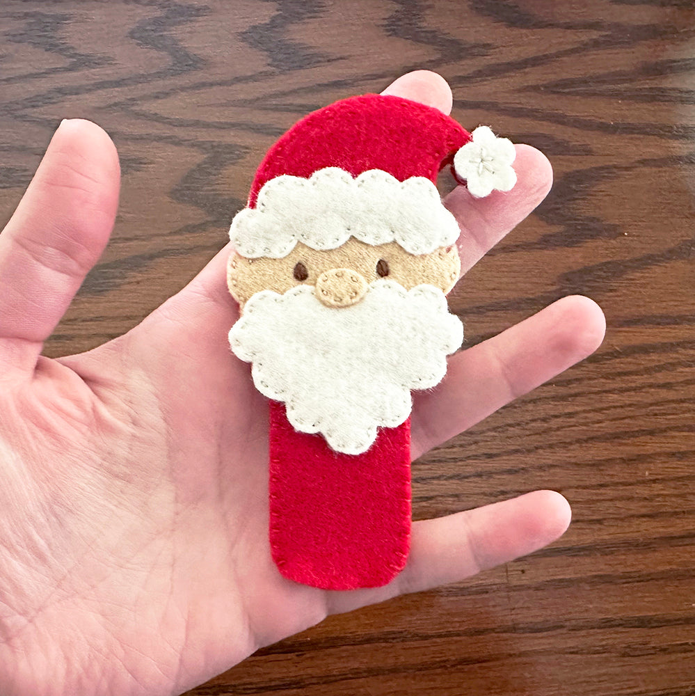 Completed santa puppet