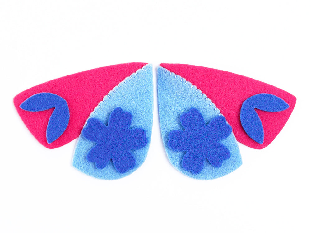 Positioning felt pieces on Back Wings