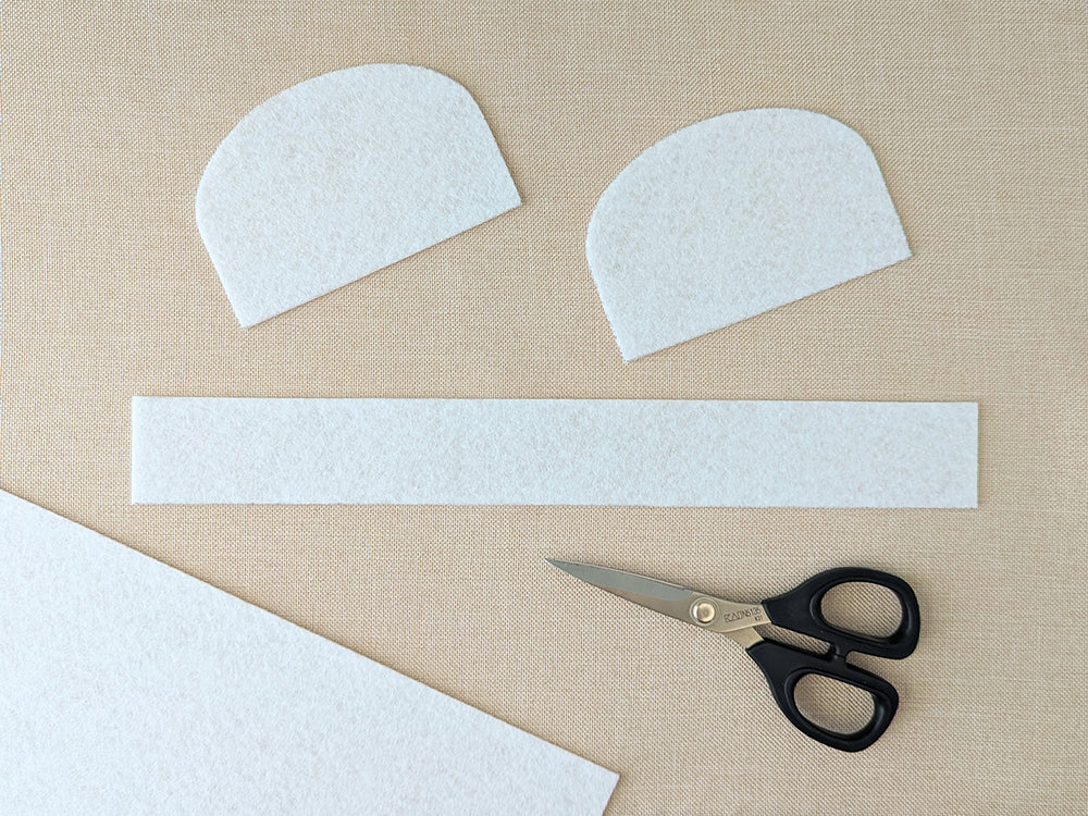 Cutting vase components from stiffened felt