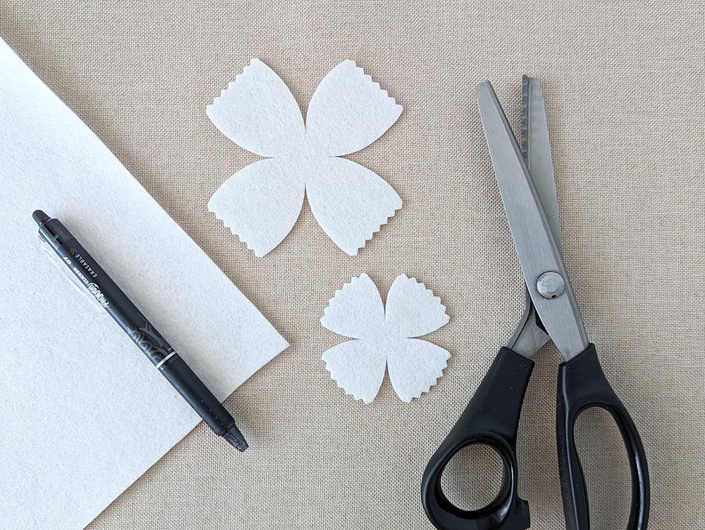 Cutting out felt shells