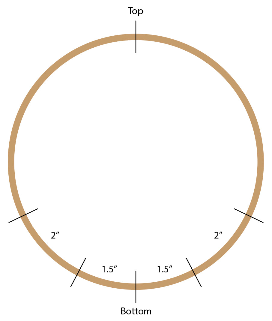 Marking measurements on hoop