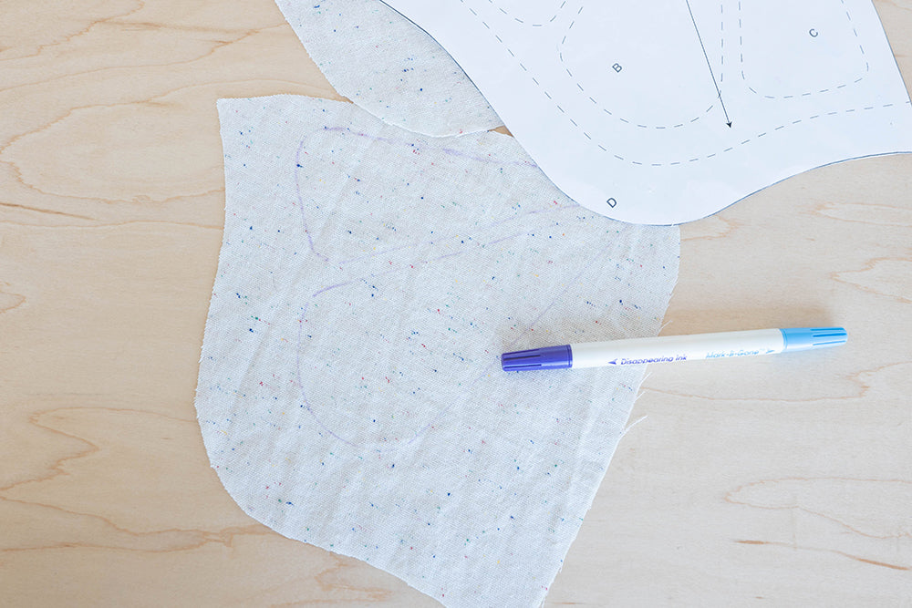 Marking felt placement on hat base