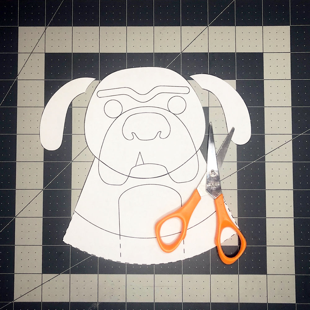 Cutting out dog template