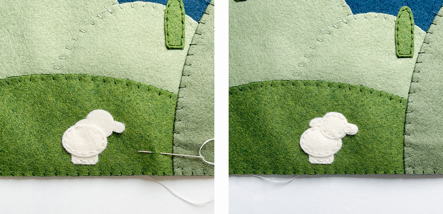 Adding layers of felt for depth