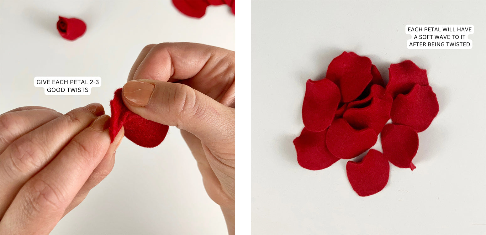Adding dimension to petal ends
