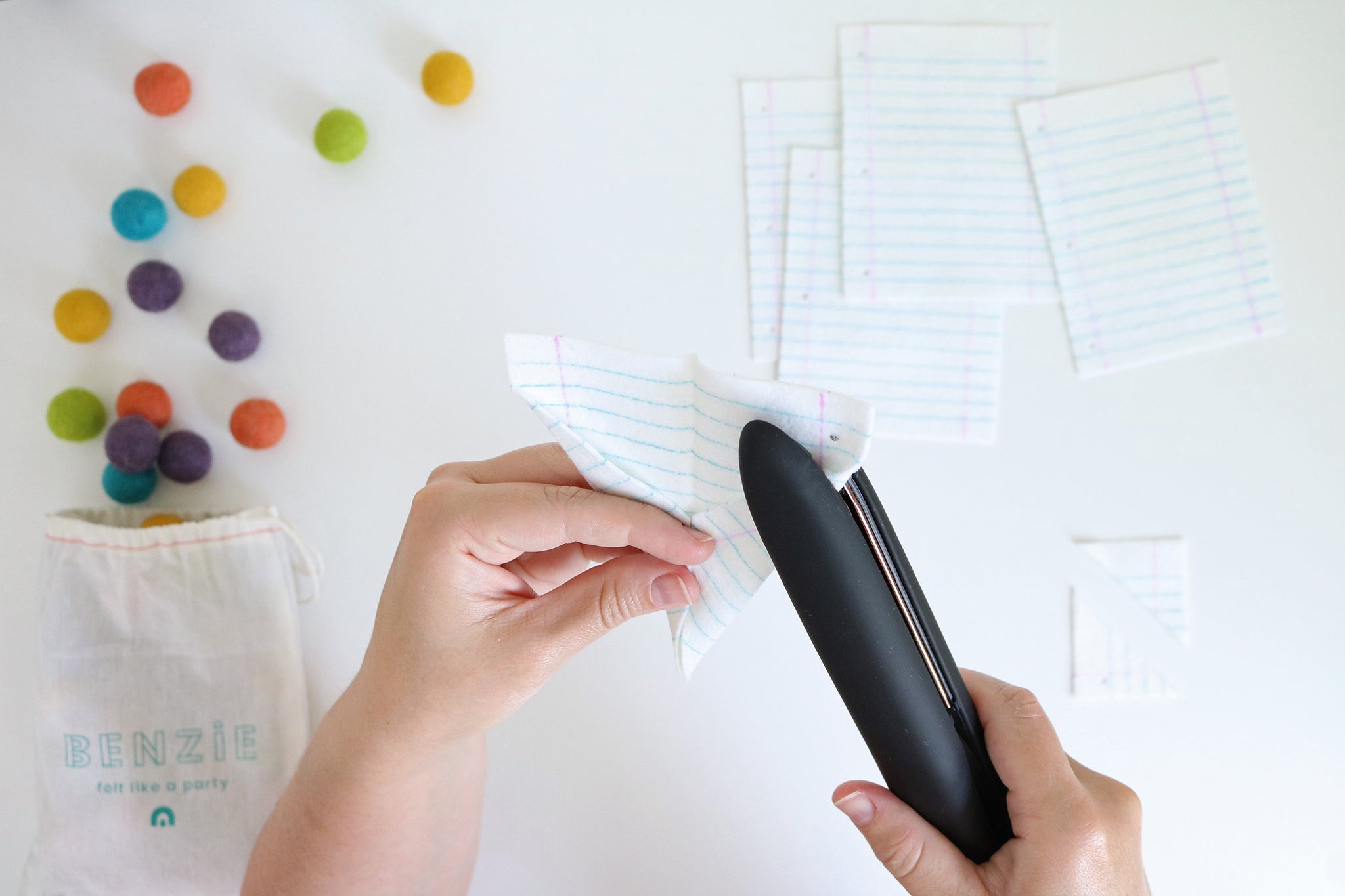 Refolding felt paper airplane