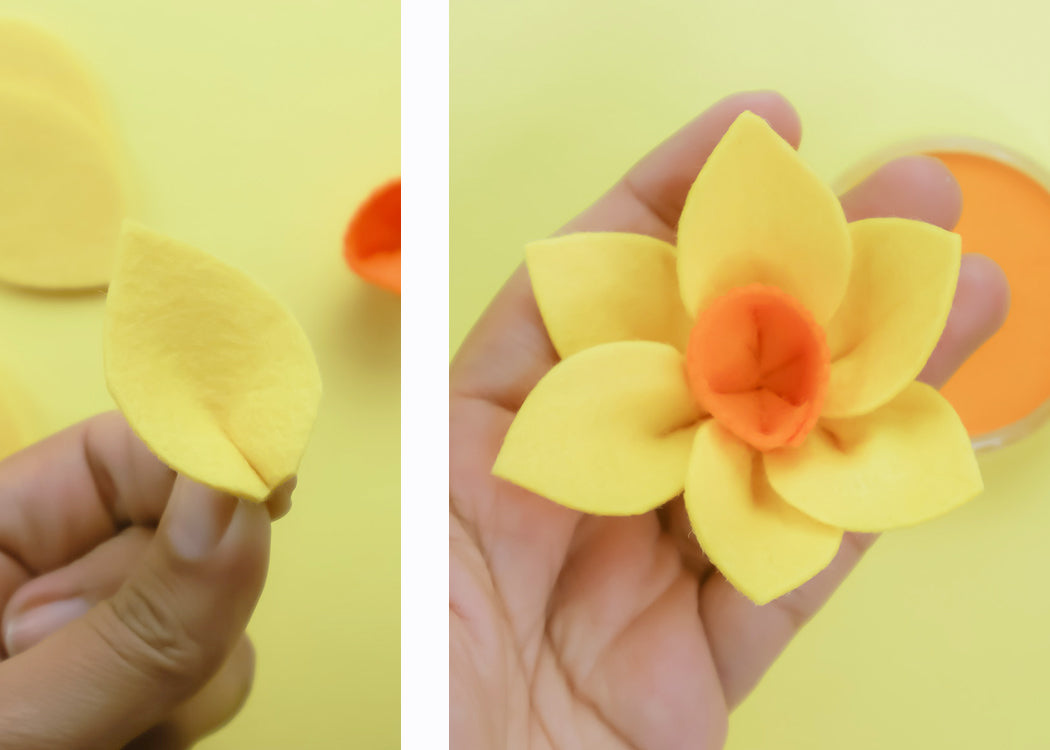 Adding petals around trumpet