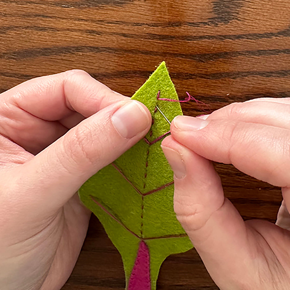 Finishing leaf veins