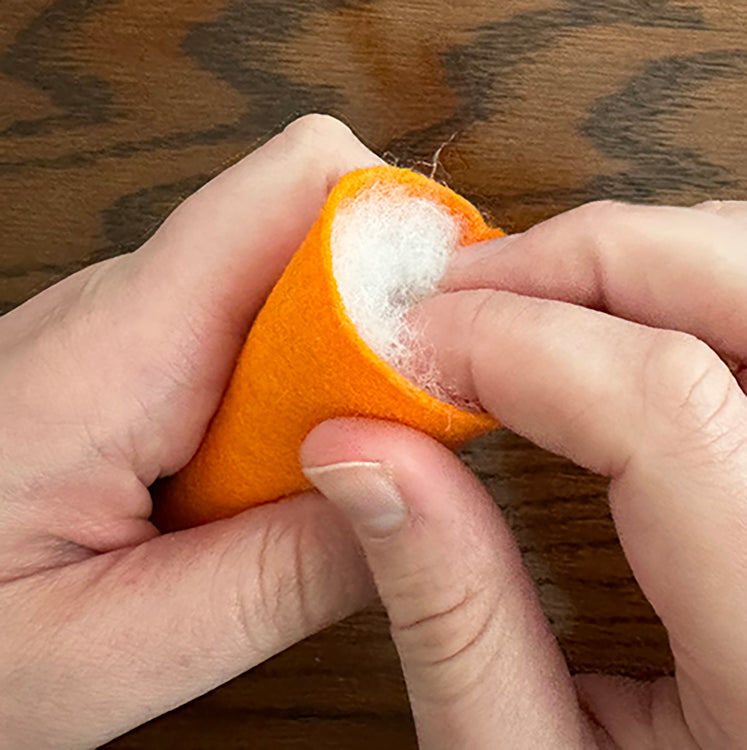 Adding stuffing to carrot