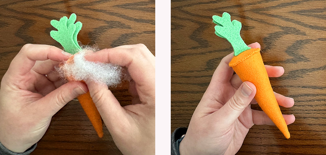 Finish stuffing carrot