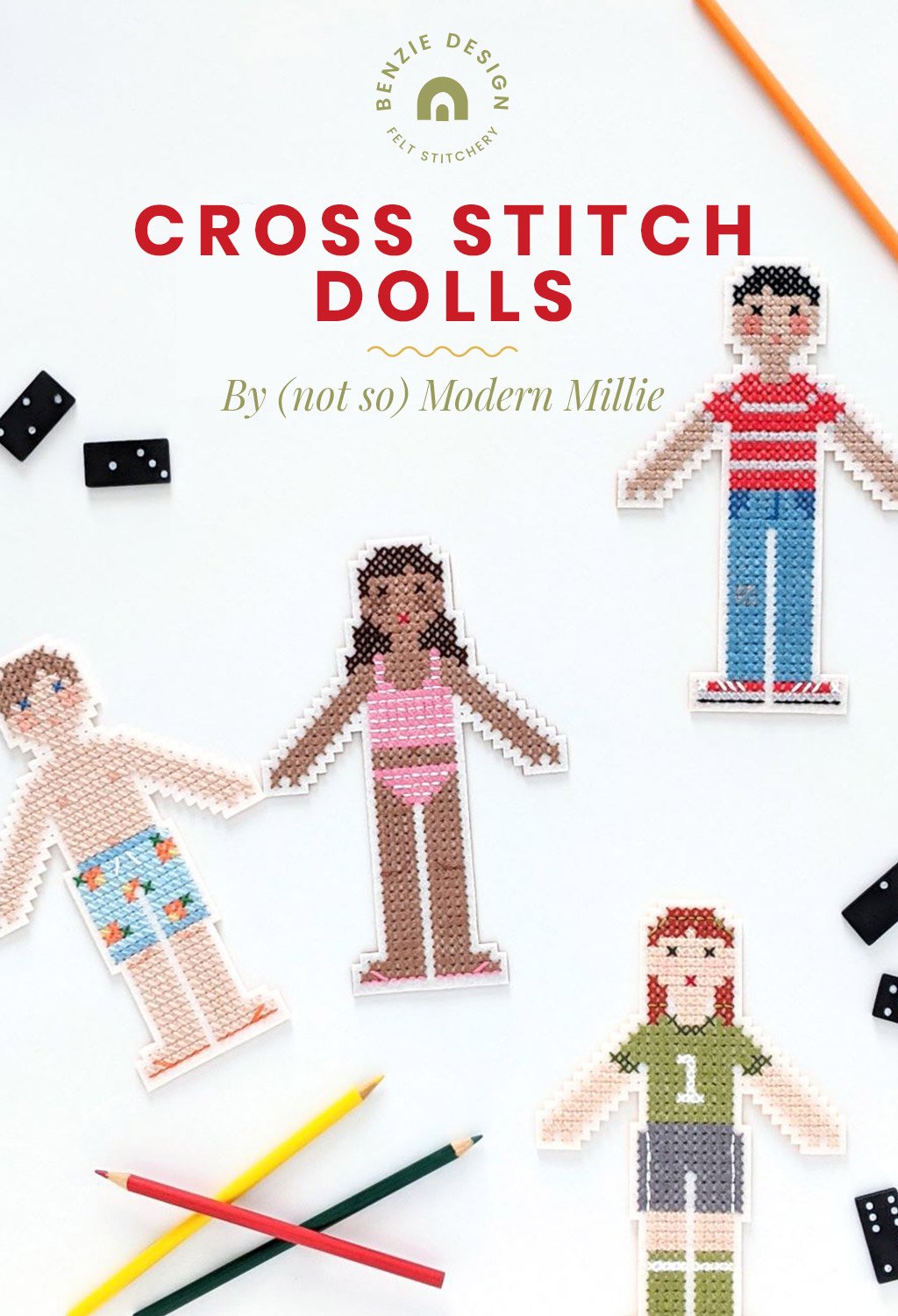 Cross stitch paper dolls