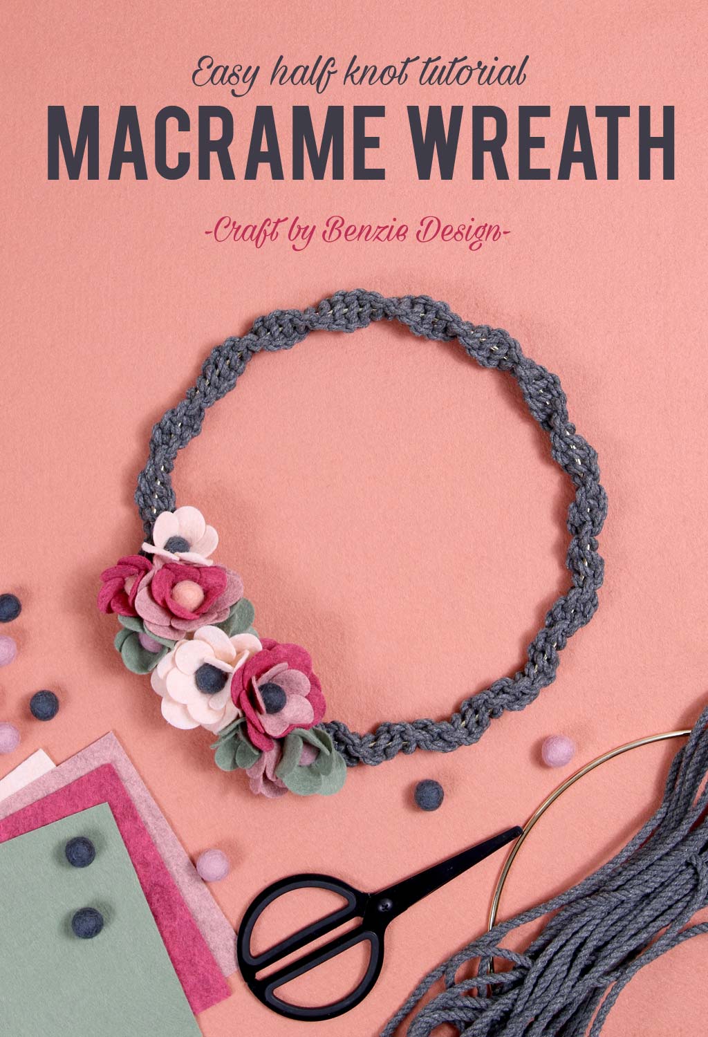 How to make a macrame wreath