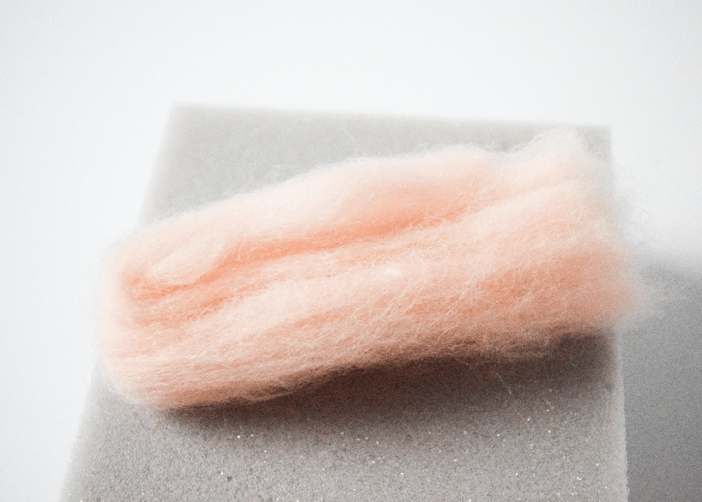 Wool roving candle
