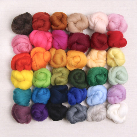 Needle Felting Wool, 8 Colors Wool Roving, Wool Roving for Needle Spring