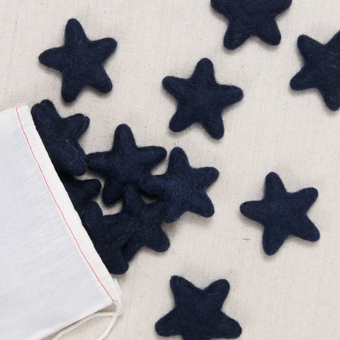 Felt Stars in White