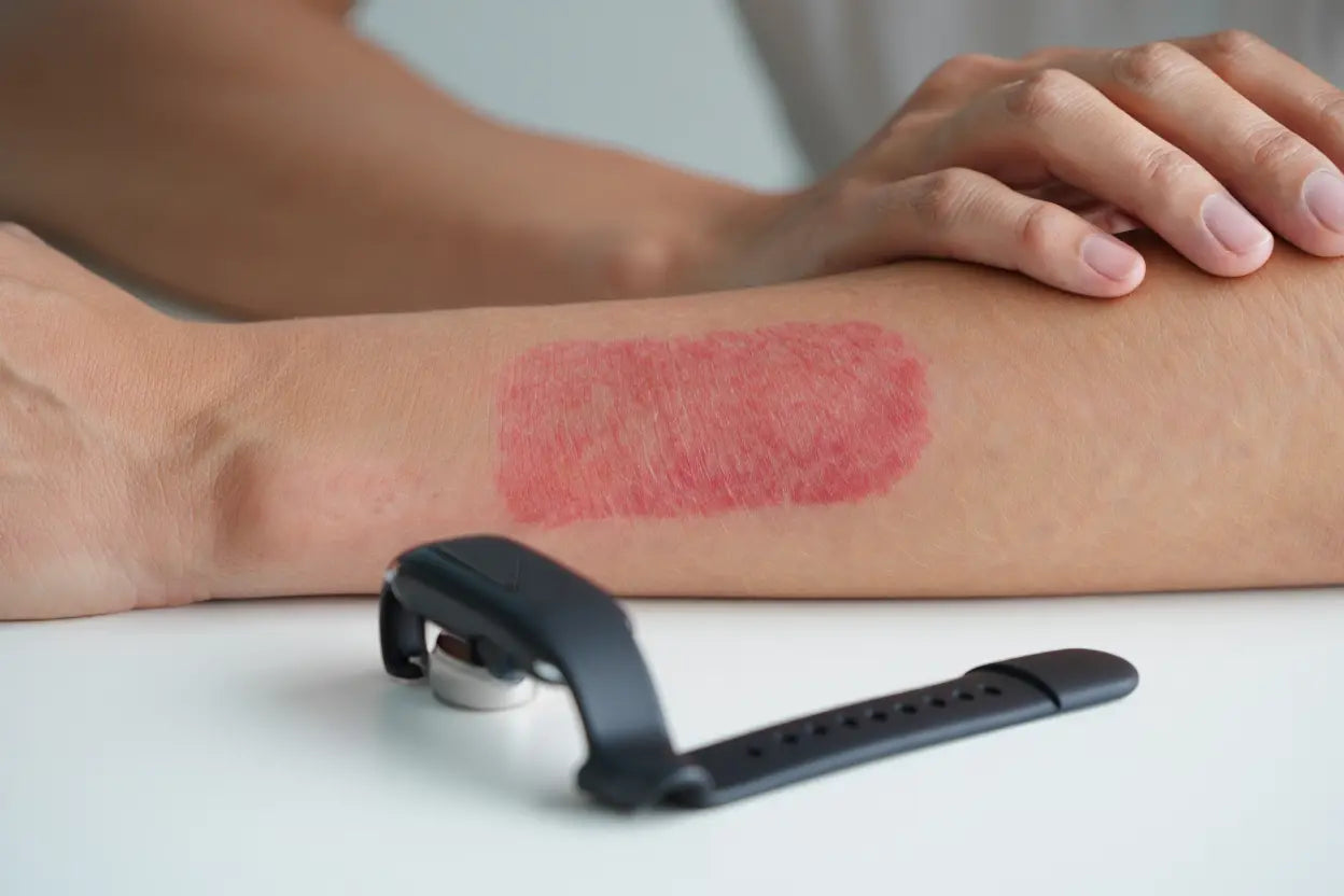 Irritation cutanée causée par le port prolongé d'une montre connectée