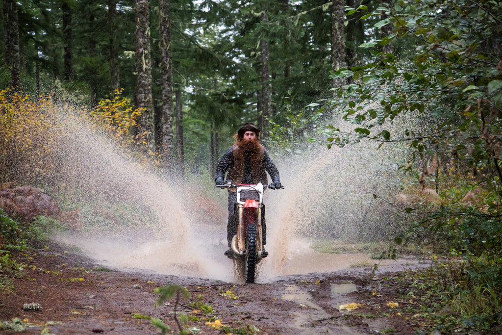 waxed canvas, honda dirt bike, honda cr125, red clouds collective, dirt bike