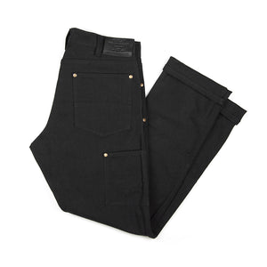 black fitted work trousers