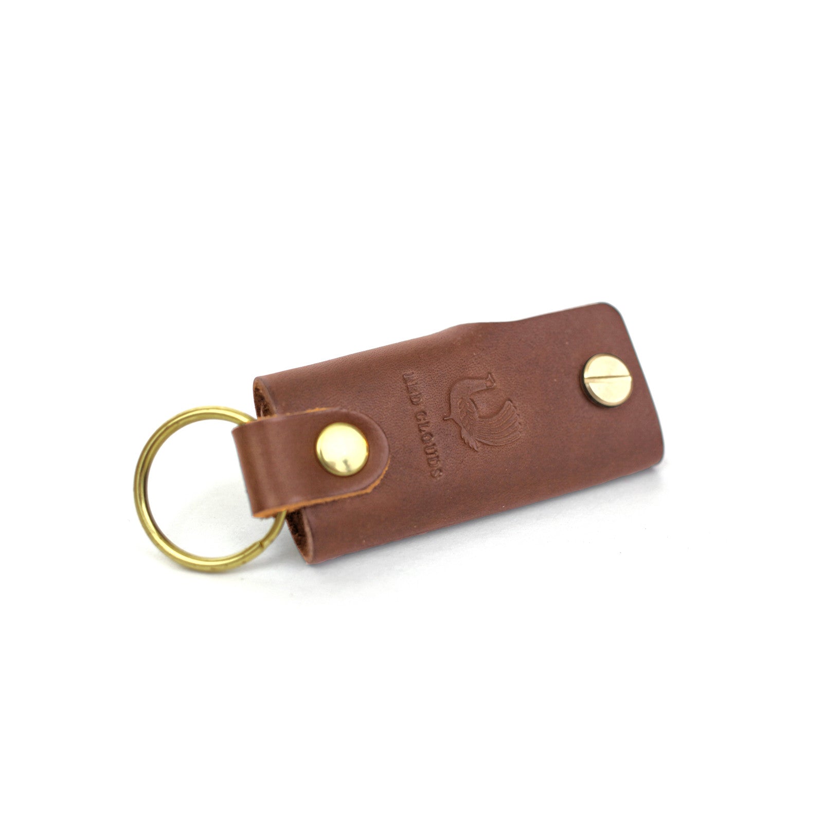 Southwestern Sun Leather Key Fob Key Chain (Color: Tan)