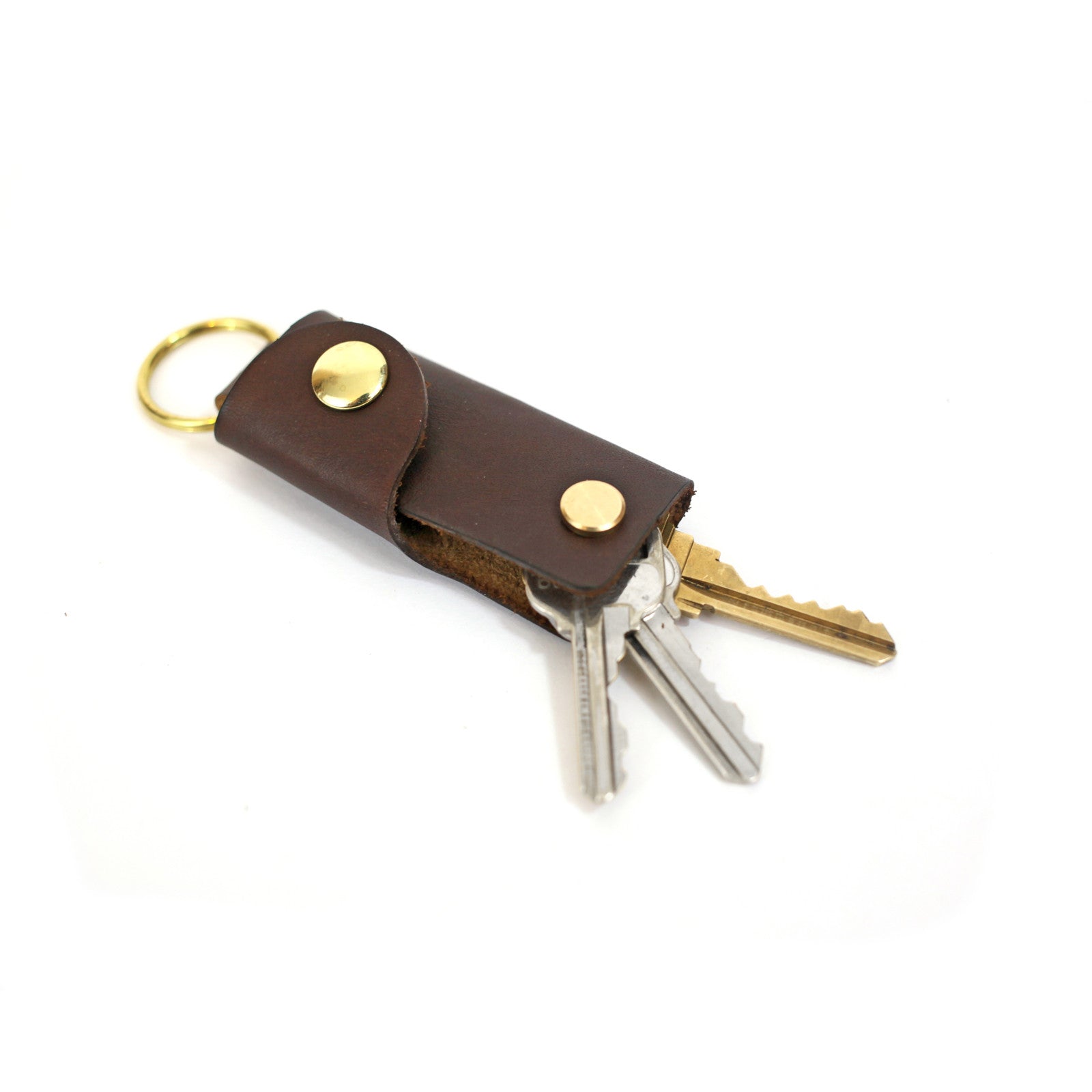 Red Leather Key Fob • Leather Key Chain • Duvall Leatherwork