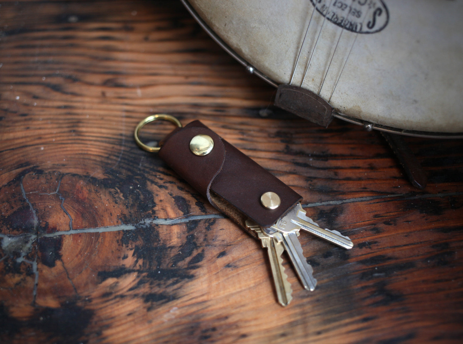 Leather Key Case - Saddle Tan - Red Clouds Collective - Made in