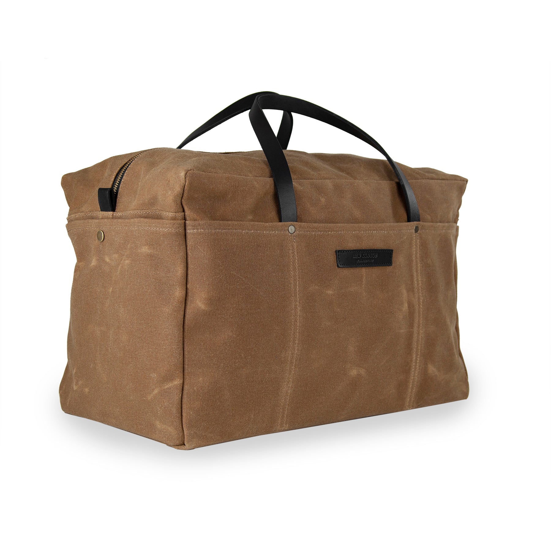 black canvas duffle bag