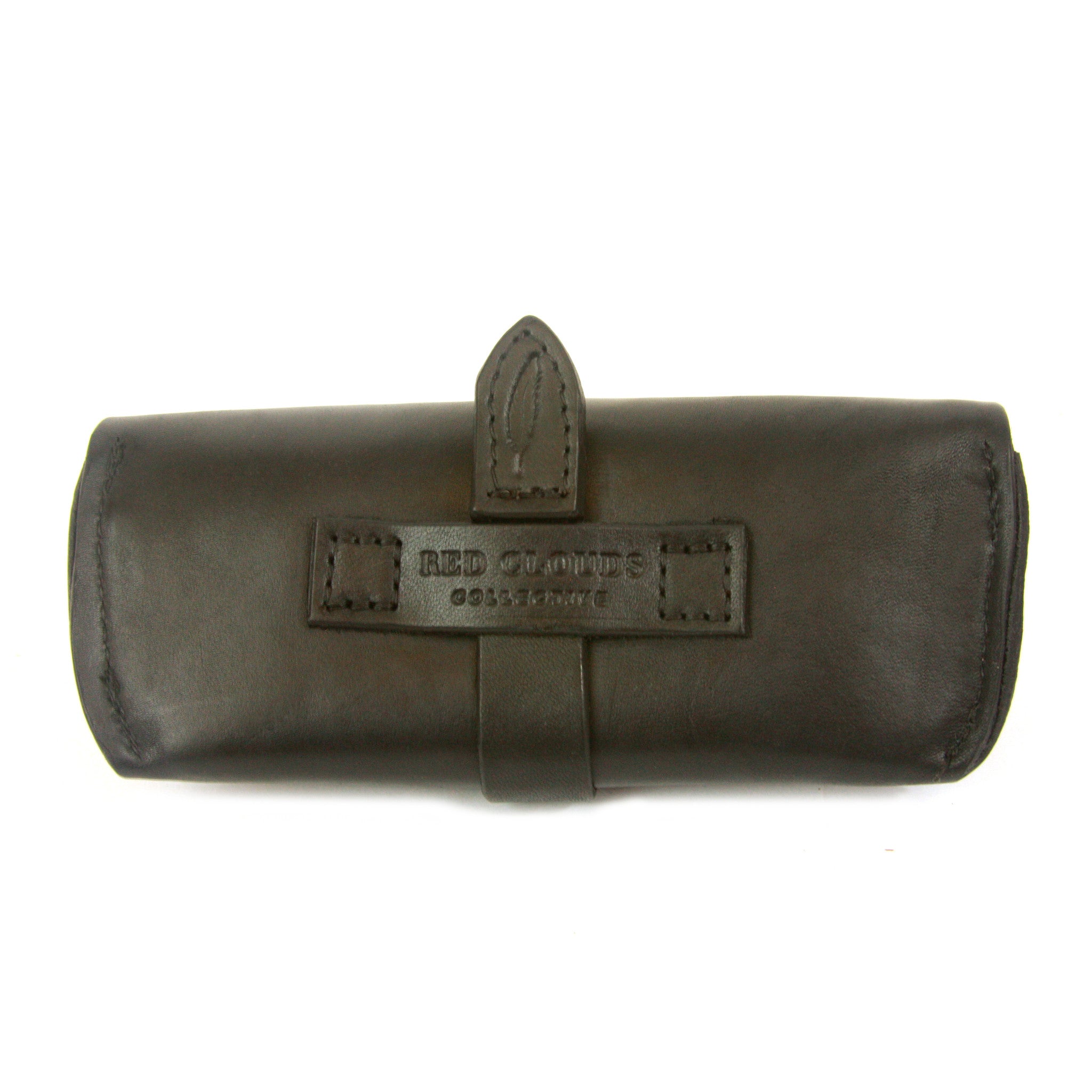 Leather Glasses Case - Black - Red Clouds Collective - Made in the USA