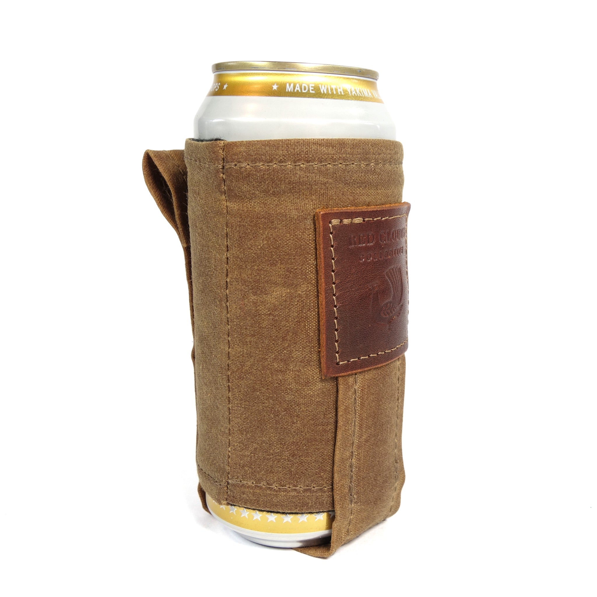 Leather Koozie - Natural - Red Clouds Collective - Made in the USA